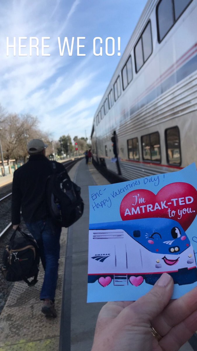 Thesimpsonfam's tweet photo. Why not spend Valentines Day on the California Zephyr? Looking forward to this new adventure with #myfavoritevalentine - and thanks @amtrak for the printable valentines cards! #DenverBound https://t.co/0qbIi6Pxra