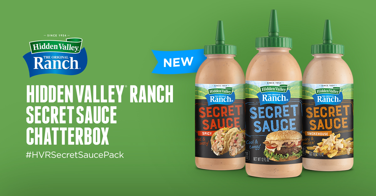 RippleStreetFun on X: Secret's out! Hidden Valley® Ranch Secret Sauce  comes in Original, Spicy & Smokehouse. It's time to try new Ranch topping  sauces with a tasty twist! Apply to be a