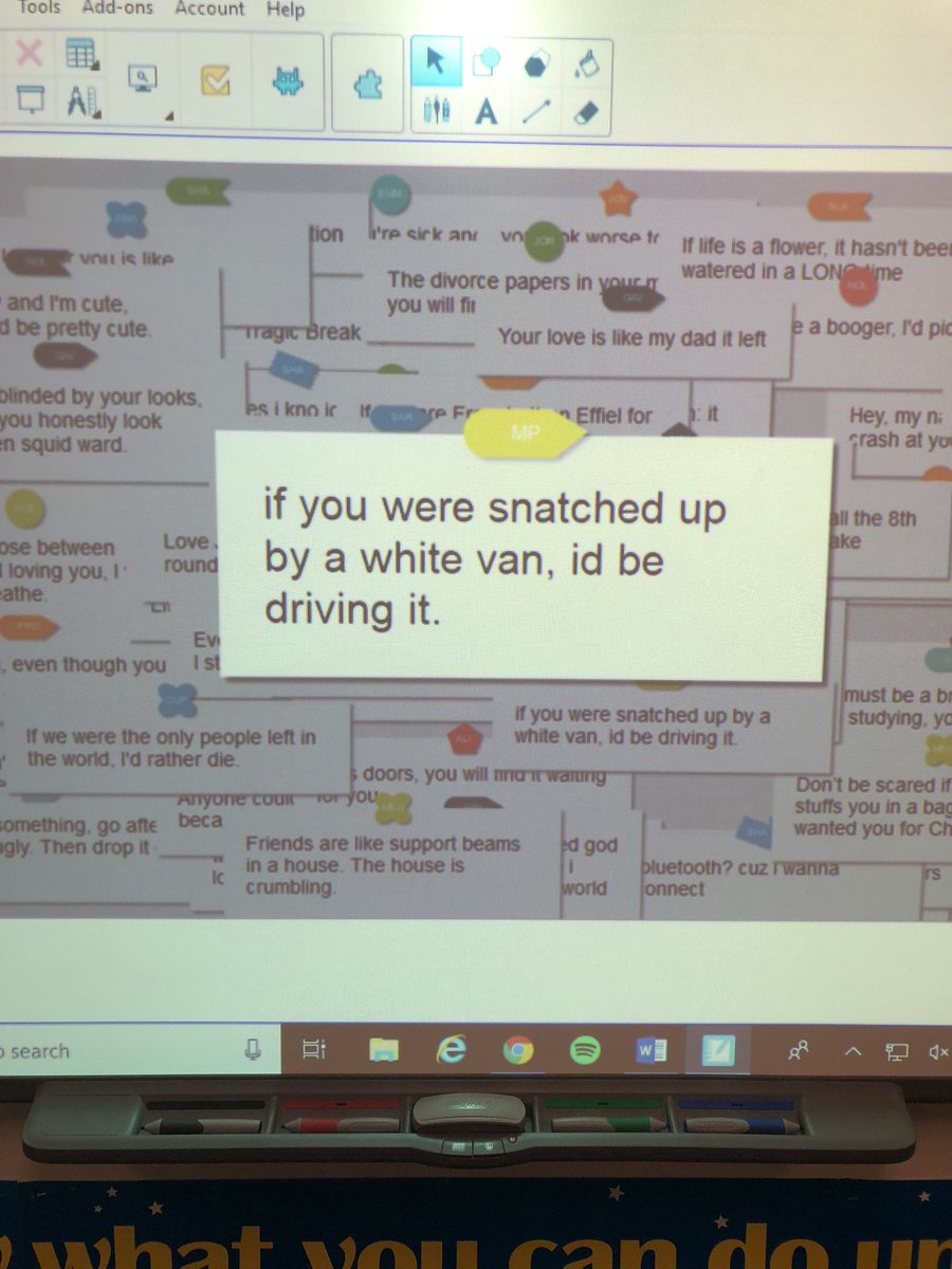 wray_angela's tweet photo. So I tried to have students create complex sentences using Valentine sentence stems. One of my GT classes took it to a whole new level!  #havingfunteaching #katyisdGT #mmjh https://t.co/IIn9T9AS1E