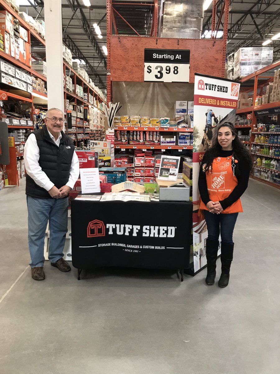 ShedStasi's tweet photo. Training with my new coworker Frank K. at Wappingers HD 1207 today! Welcome to the Tuff Shed family, we all succeed together with our Home Depot partners! @Gentile4Mark https://t.co/Cjxif5AMSL