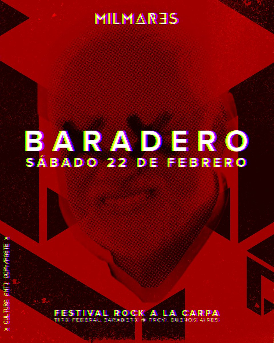 PRIMER_SHOW_XX.XX

Sábado 22 de febrero por primera vez en Baradero en el festival @baraderorockalacarpa @tirofederalb @rocklocalbaradero a partir de las 13hs.

#culturaanticopypaste #milmares #xxxx