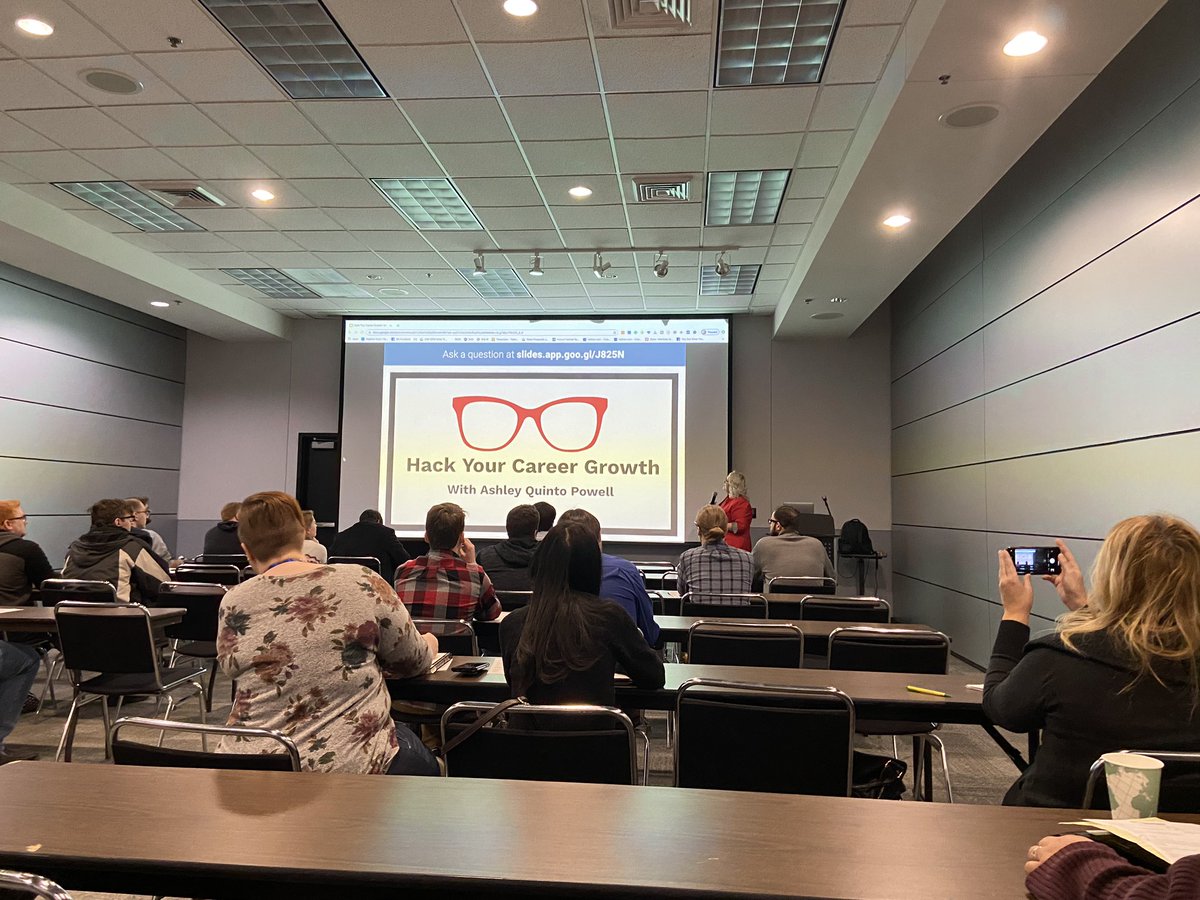 HuntMelissa's tweet photo. MDEV+ amazing speaker Ashley Powell @AshleyPQPQP Hack Your Career Growth. https://t.co/3Ss5A2vQlV