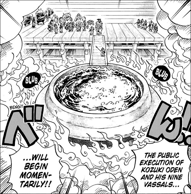 Shonen Jump One Piece Ch 971 The Hero Of Wano Faces Public Execution In Boiling Oil Has There Ever Been A Fate So Cruel Read It Free From The Official