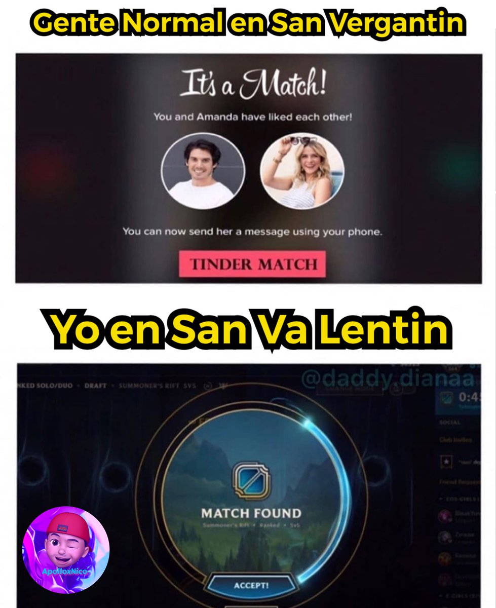 ApolloxNico's tweet image. Prioridades 💕
#sanvalentin #valentines #lol #lolmemes #mordekaiser #grietadelinvocador #lolsports #las #tft #twitch #leagueoflegends #faker #leagueoflegendsmemes