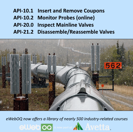 AvettaNews's tweet photo. Continuing the development of our OQ task-specific training, we have released four new courses written to API RP-1161. More to come soon! #operatorqualification #pipelinesafety #compliance https://t.co/YH6hGWhH1Y