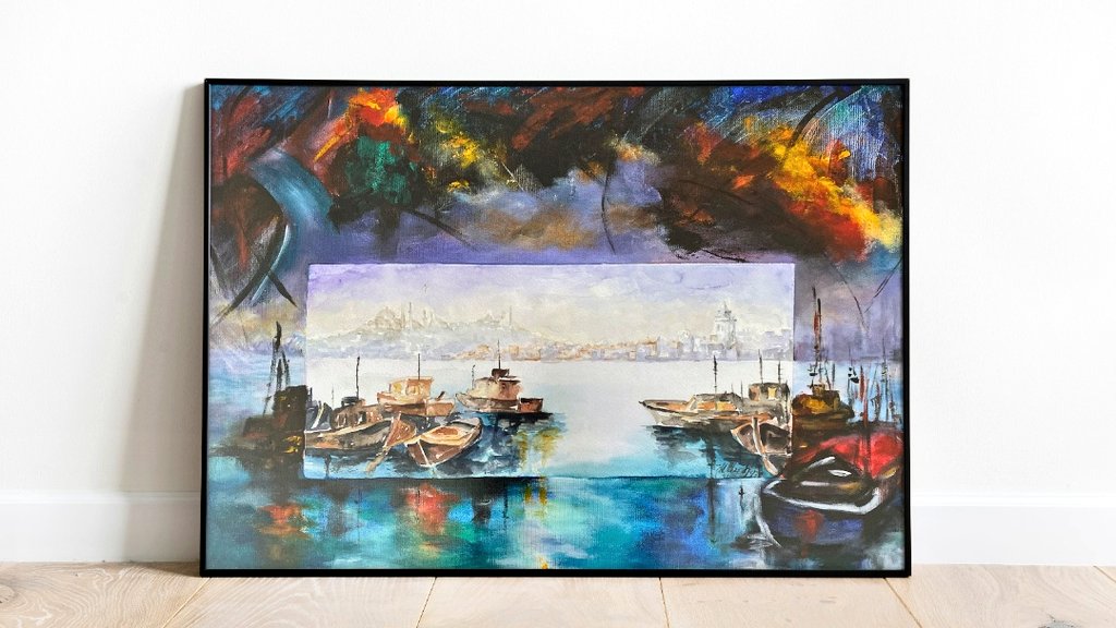 BosphorusArt's tweet photo. 27,1" x 19,3" (69cmX49cm)
"Ships in Bosphorus" is #original watercolor, acrylic painting
On #etsy 
#Abstract #abstractart #art #artwork
#acrylicpainting #acrylic #watercolorpainting #watercolor #home #homedesign
#painting #street #arts #giftidea #gift

https://t.co/mZb1qqWki9 https://t.co/TtfT4EPA6W