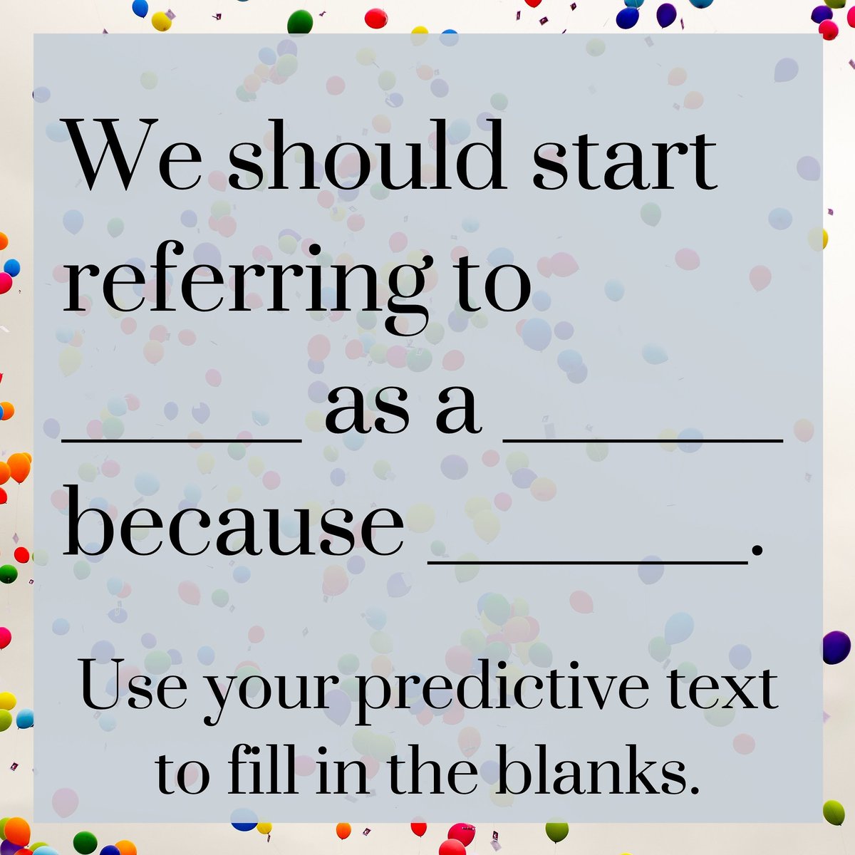 Let your phone do some improv. Happy Friday!