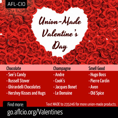 We all agree.  The best #ValetinesDay is #UnionMade.  #HappyValentineDay from your #CVEFamily  #ShopUnion @WeAreCTA @SoCtyTeachers @SEA_Updates @SweetwaterSCGA @swtatweets @NCETAEDU @SDLaborCouncil @CluwSd