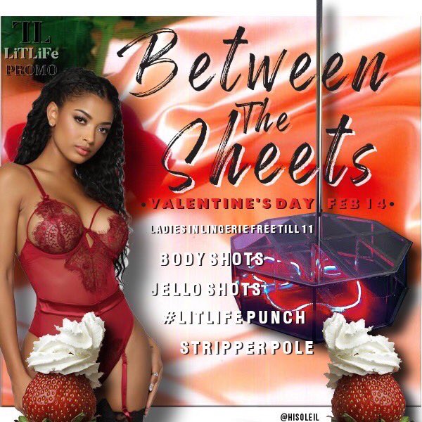 IDGAF IF U SINGLE OR NOT
WE WILD FOR THE NIGHT😛🔥🔥🔥
💦👅#BetweenTheSheets 👅💦
Feb.14th 
Ladies In Lingerie Free Till 11 
Whip Cream 
Body Shots 
Stripper Pole
Jello Shots 
#LiTLiFe Punch
DON’T BE A LAME HOE👎🏾
#pvamu23 #PVAMU22 #pvamu20 #pvamu #pvamu21 #pv23 #pv22 #HBCU #Htx