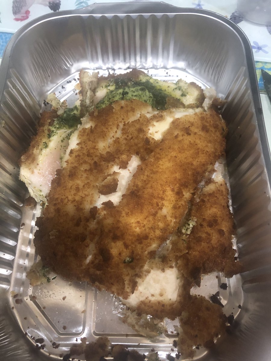 jsmithian's tweet photo. ⁦@marksandspencer⁩ valentines meal deal not looking good. Chicken Kiev fused together https://t.co/U9AT9t39ms