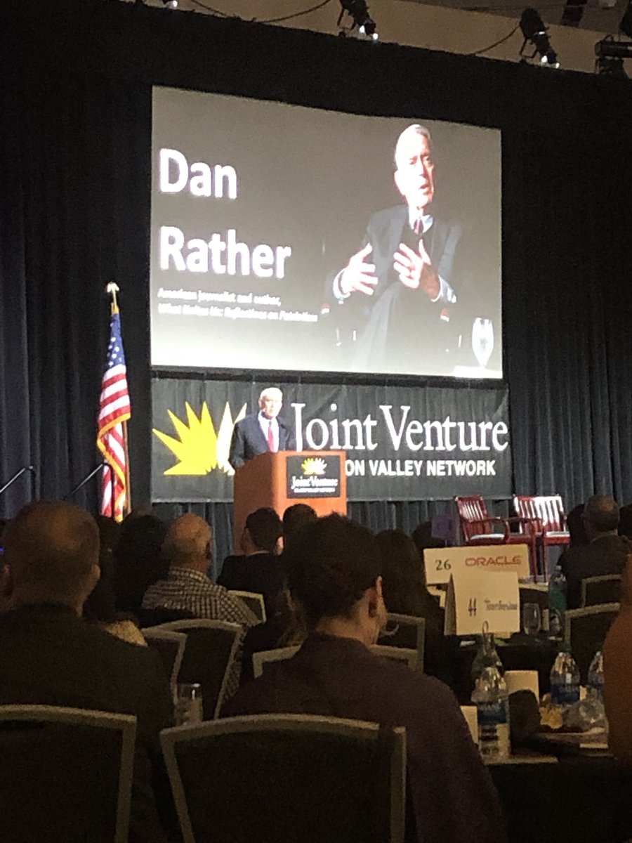 Listening to Dan Rather with a table of Gavilan College supporters this morning at the State of the Valley. His message: hope.