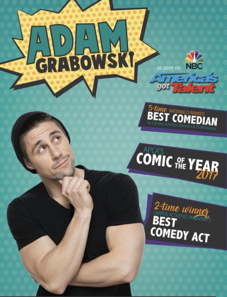 CNU_IFC's tweet photo. We are hosting the renowned comedian @AdamGrabowski tomorrow night from 7-8pm in the Gaines Theater. Come on out and hear him speak about sexual assault. https://t.co/kHdod5EFif