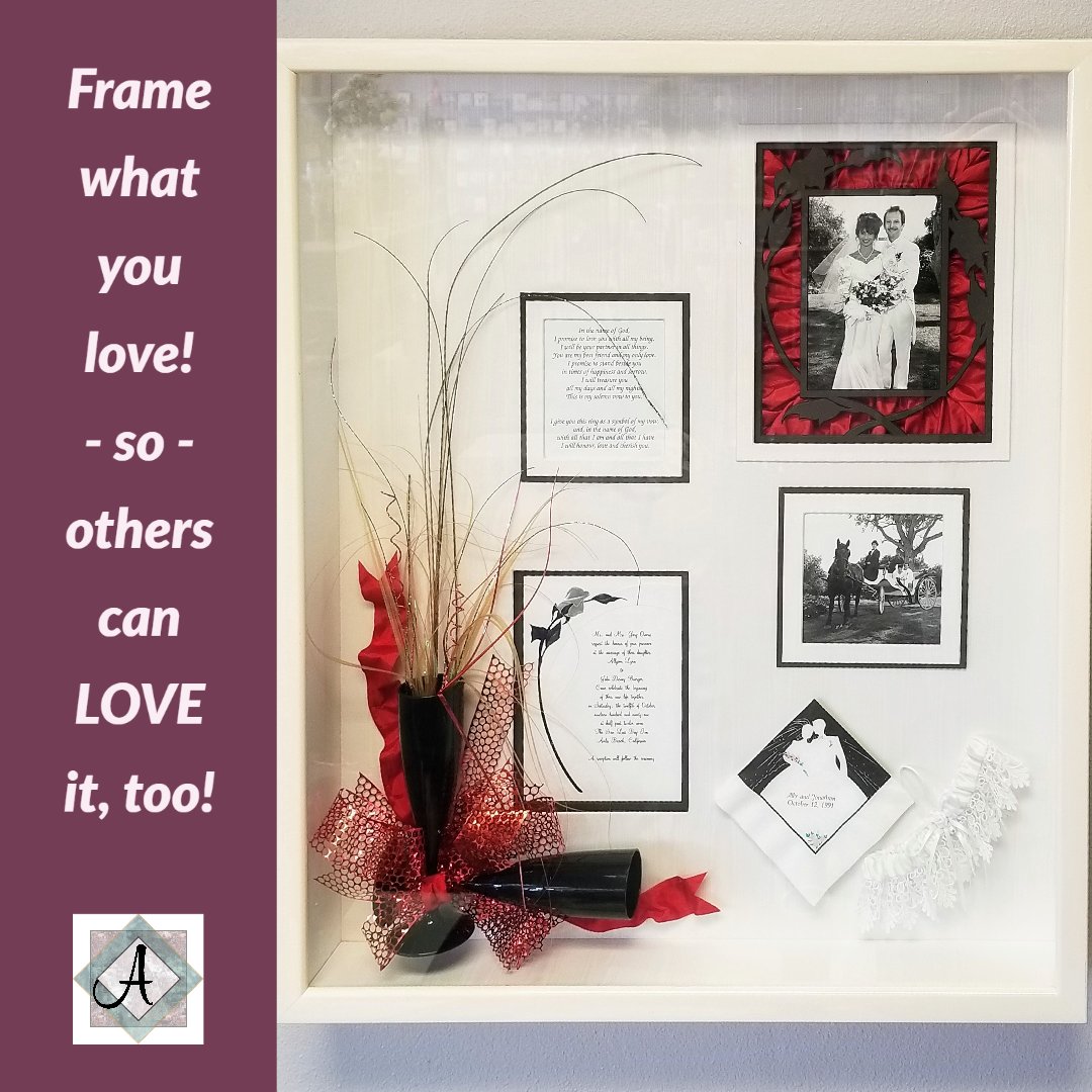 AccentsFraming's tweet photo. Frame what you LOVE so others can love it, too! Happy #ValentinesDay from #Accents93422. We do shadowbox framing. https://t.co/Uppxs3o0SE
