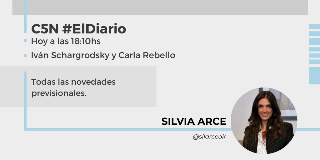 jubilarnoscom's tweet photo. HOY 18:10hs no te pierdas a la Dra. @silarceok con 
@rebellocarla y @ischargro  #ElDiario por @C5N . Todas las novedades previsionales. https://t.co/q0tMAeiUHr