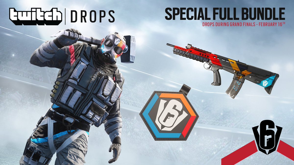 Rainbow Six Siege Sixinvitational Special Full Bundle Twitch Drop Watch The Main Event Sunday For A Chance To Win A Premium Full Siege Bundle Not Everyone Will Get This