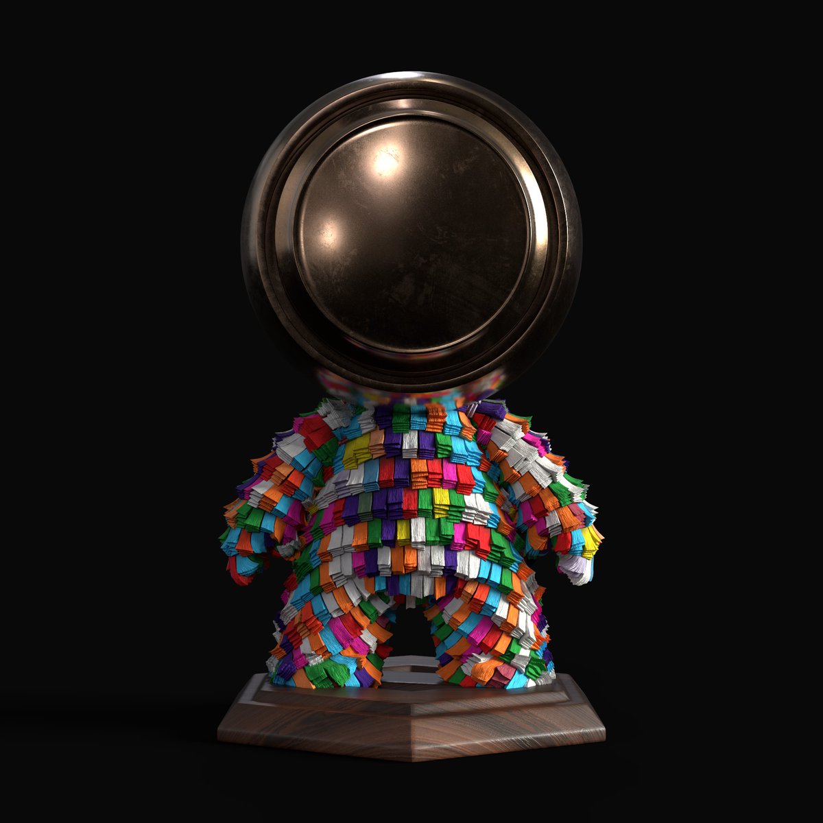 ymmanuel_who's tweet image. .@Substance3D and here is the piñata material on #SubstancePainter  I think #MeetMat2 #piñata disguised as a chicken just found me 🤣🤣🤣 rendered on @NVIDIACreators #iray