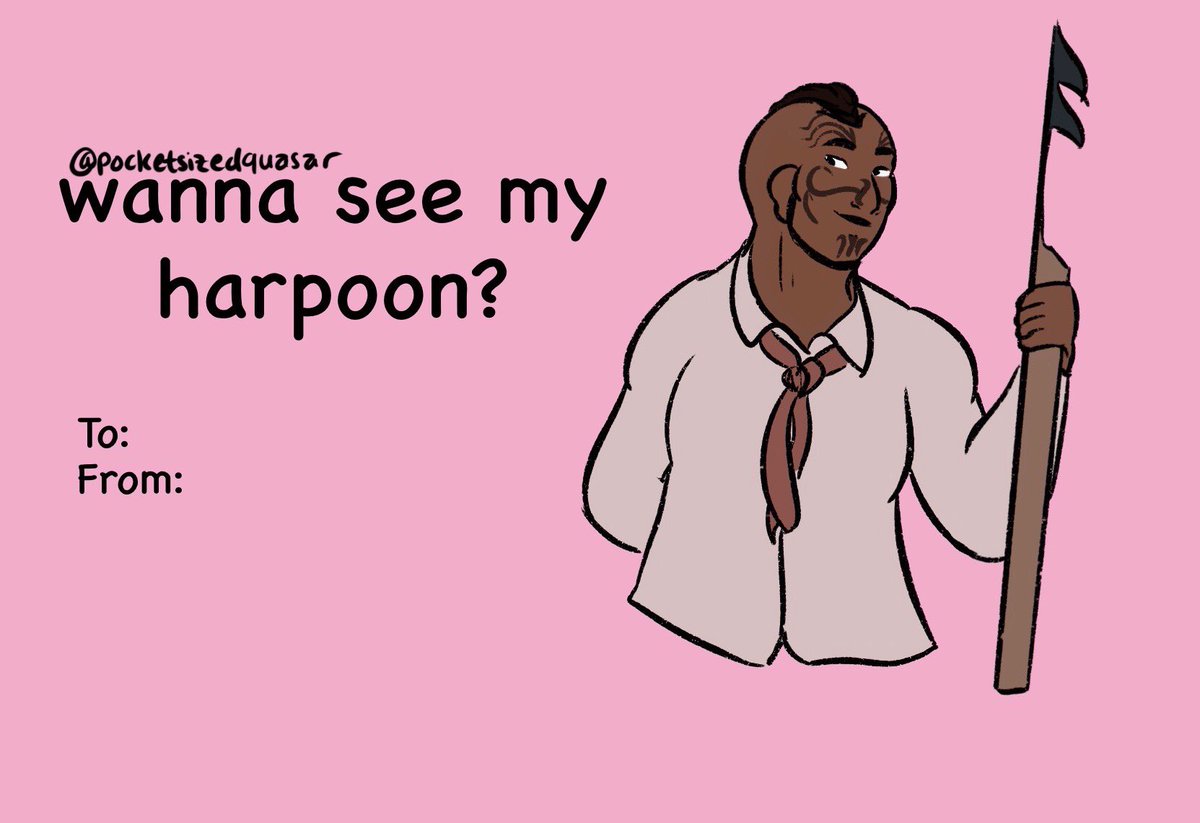 smallishquasar's tweet photo. #HappyValentineDay !! Here’s a bunch of moby dick themed valentines, or whale-entines, if you will. I tried to make them equal parts wholesome and Awful. Enjoy!! (1/2) #mobydick https://t.co/WqLbv85qVL