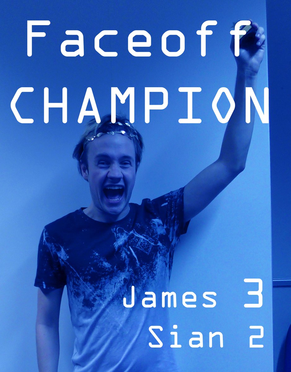 Congratulations to @jameswaterhose, this week's champion of Faceoff!!

The contest with <a href="/sianboltonmyp/">Sian Bolton</a> was close from the start, going to the crucial last round. James took the lead twice, lost it twice, and STILL won at the end - a driven performance