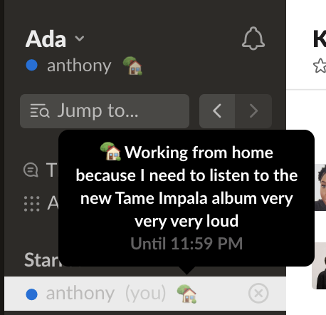 today's slack status