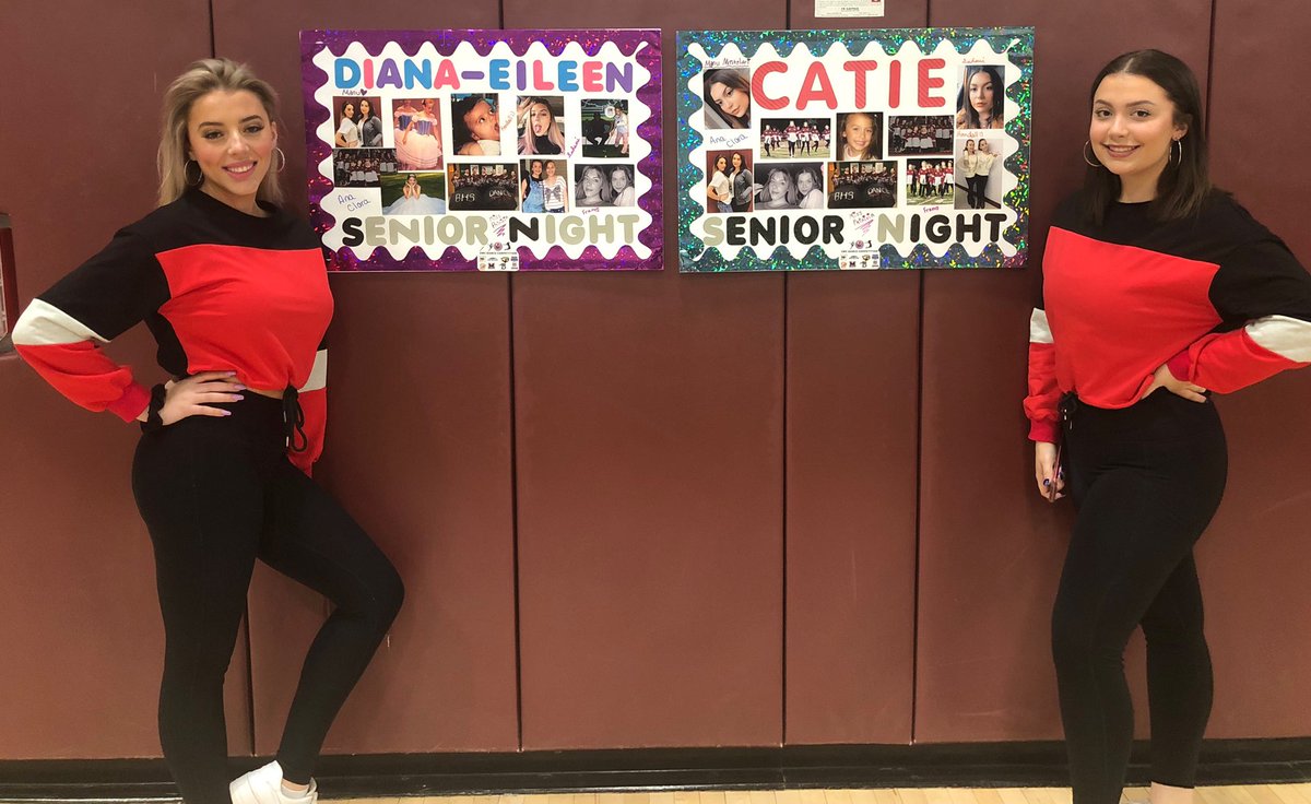 BHS_DanceTeam's tweet photo. Our senior girls had their last game tonight! We are so beyond proud of them and are sad to say goodbye! The team won’t be the same without our crazy captains to and Catie! 
ON A GOOD NOTE!
We are proud to introduce the Captains for 2020-2021 Kaela Herzog and Ana Clara Pinto! https://t.co/f8UfyB9hig