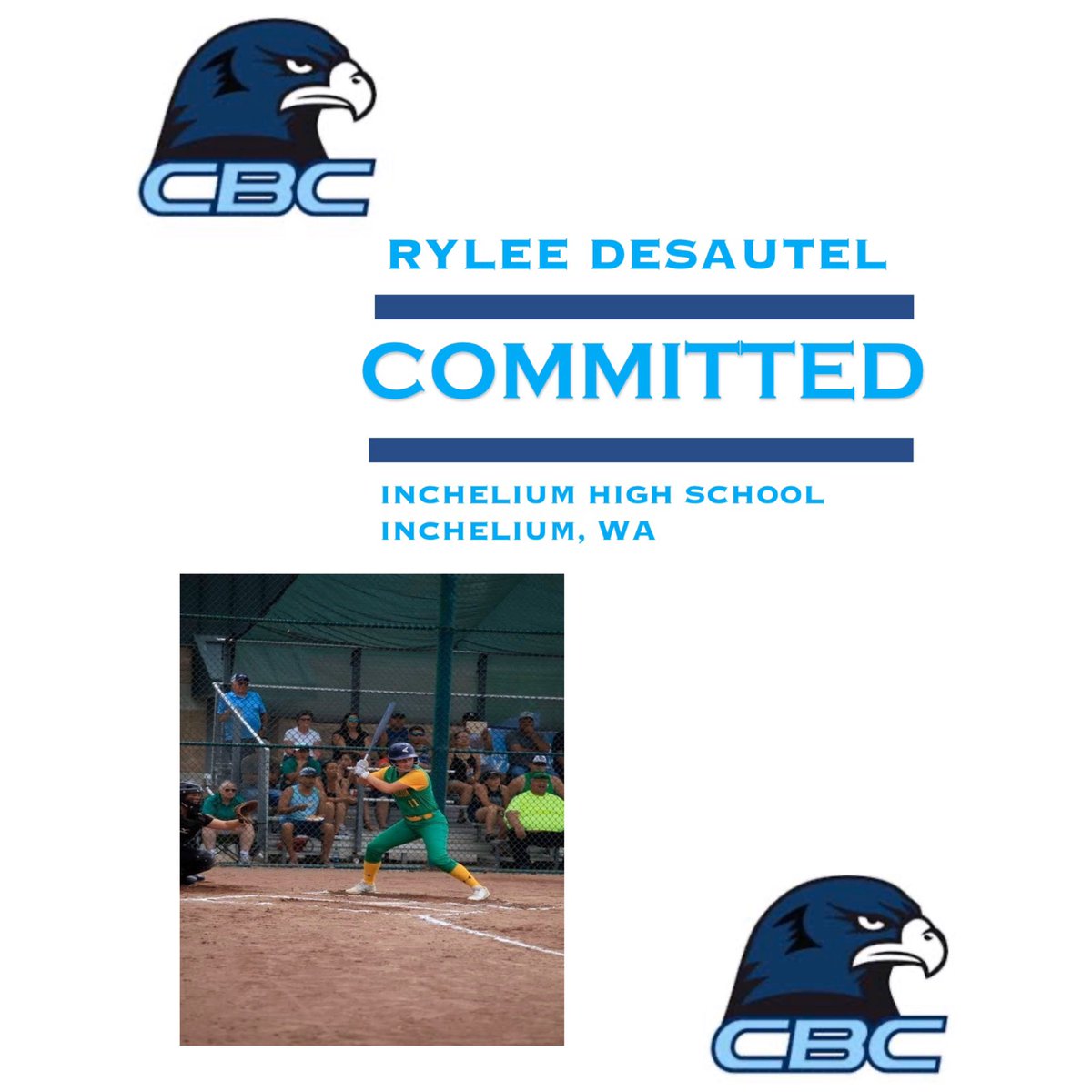 COMMITTED | help us welcome our newest hawk!                                          Rylee Desautel will join the hawk family starting in the fall of 2020! Fun fact about Rylee: she says she loves to cook and is good at it! #GoHawks 💙🦅