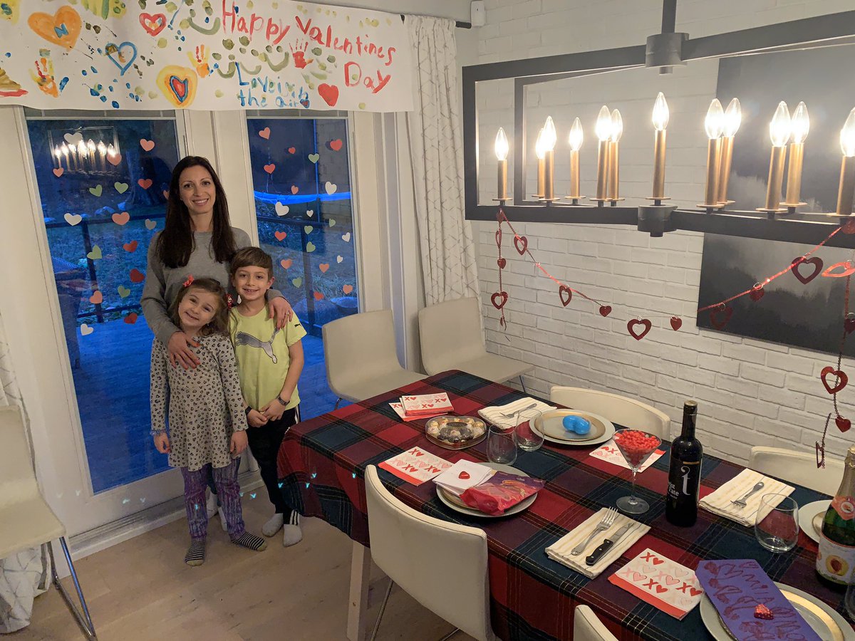 Nick28T's tweet image. Finished work and came up to see this surprise! Getting to cook a lovely valentines dinner with the loves of my life. #Blessed ❤️