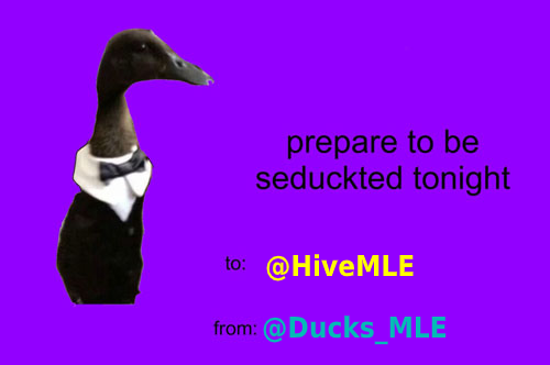 Ducks_MLE's tweet image. Dear @HiveMLE,

Happy Valentines Day! Looking forward to our date tonight at 10:00pm. Bring a jacket, Mannfield is chilly this time of year.

Your favorite franchise,
@Ducks_MLE