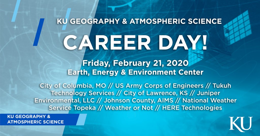 KUGeog_Atmo's tweet image. 📣 NOTICE: We are extending the deadline to sign up to TUESDAY, FEBRUARY 18, at Noon. Details: buff.ly/2S1ZEIn