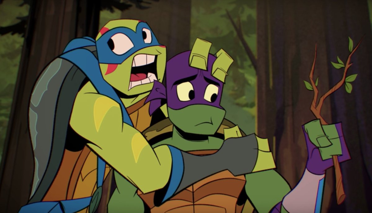  #WhyILoveRiseoftheTMNT the relationship between the brothers feels so wholesome and authentic and reminds me so much of the interactions between me and my sisters, both the wholesome and the chaotic, and every episode has something for me to laugh at and enjoy(4/9)