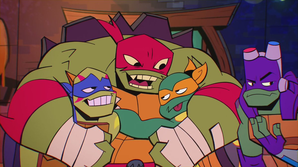  #WhyILoveRiseoftheTMNT the relationship between the brothers feels so wholesome and authentic and reminds me so much of the interactions between me and my sisters, both the wholesome and the chaotic, and every episode has something for me to laugh at and enjoy(4/9)