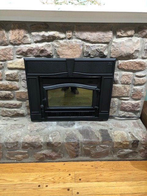 eesweeps's tweet photo. Brand new Jotul C550 wood burning insert installed by Sean and Nelson. https://t.co/I9eVcZeIlF