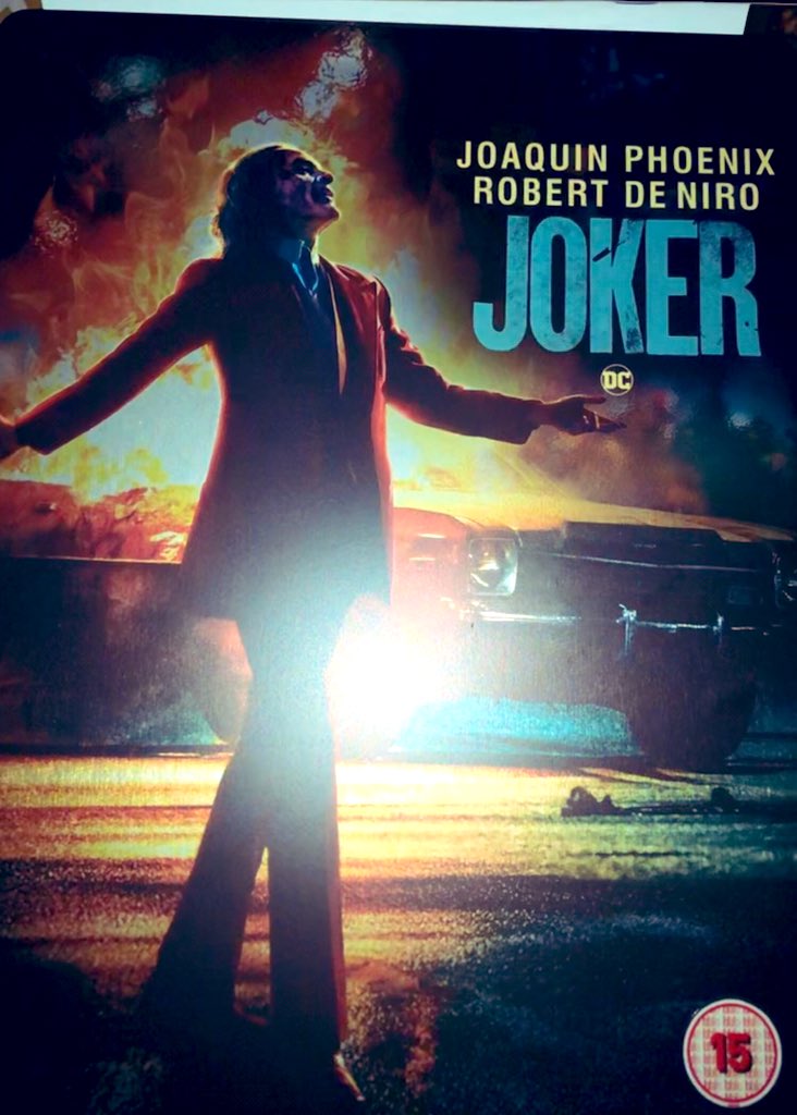 BPCSReviews's tweet photo. Joker https://t.co/jKhrAL1HQQ rewatched on 4K blu-ray released this week!  Thanks to @hmvtweets @hmv for the gorgeous steelbook!! Best film of the decade. Will fight anyone who says otherwise. Ha ha!. #Joker #jokerbluray #JokerHMVSteelbook #hmvjoker #HMV #ValentinesDay2020 https://t.co/AT0CCsBJEb