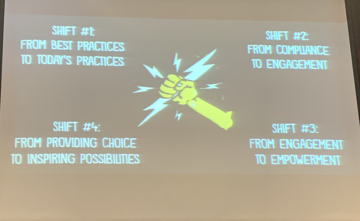 TheLauraMandell's tweet photo. “What decisions am I making for my students that they could making for themselves?” Thank you, @ajjuliani for being so real. #letsgo #LanCoLearns @GoMounts https://t.co/C8qfyX43Io
