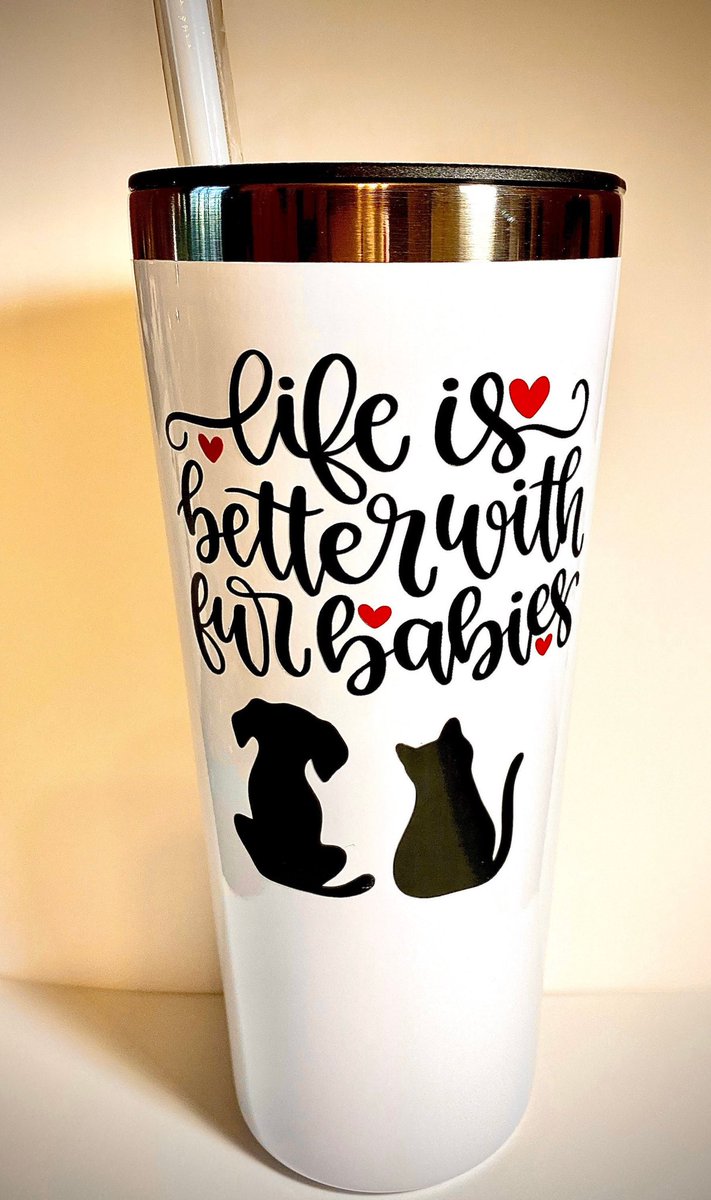 Excited to share this item from my #etsy shop: Life is better stainless tumbler, Dog insulated tumbler with lid and straw, Travel cup, Rose Gold, SHIPS IN 48 HOURS #furmama #furbabies #dogowner #dogtumbler #cat tumbler #coffeecup # dogmom #dog #cat etsy.me/37yqUWJ