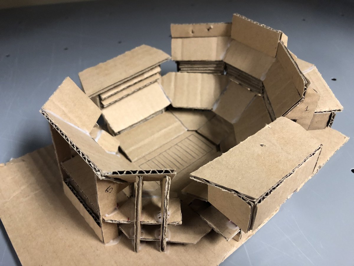 A little thread to act as a demonstration/motivation on how you get better at stuff the more you practice it. I did some projects here and there as a kid, but here’s the first Paper Stadium I built as an adult about 2 years ago.