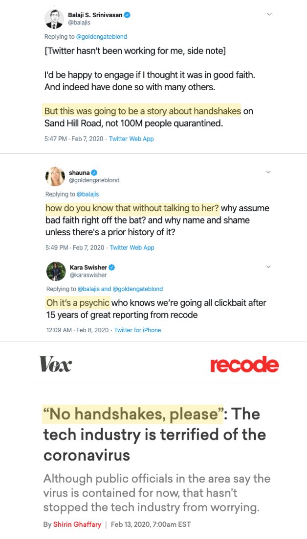 It's 2000+ words. I could go on. But there's a point. - I assumed bad faith, as I had context- Not just on this piece, but on tech journalism in 2020- Some lacked context & didn't understand why I called it outBut as you can see, it was indeed a piece about handshakes!