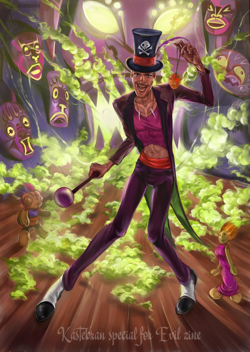 Murrmoray's tweet photo. My art for the zine~ it was a pleasure for drawing amazing villain! #facilier #doctorfacilier #disney #theprincessandthefrog https://t.co/qHumlczdjv
