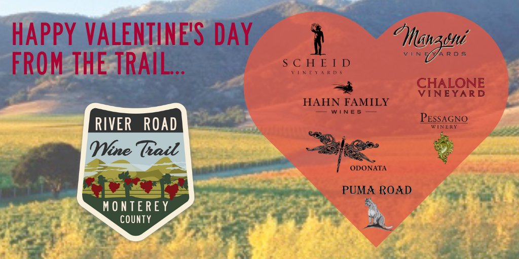 River Road Wines (@riverroadwines) on Twitter photo Spread the love today and every day! Happy Valentine's Day from the River Road Wine Trail family to you and yours! Cheers!
#riverroadwinetrail #valentinewine #sipthelove <a href="/ManzoniVineyard/">Manzoni Vineyards</a> <a href="/OdonataWines/">Odonata Wines</a> <a href="/PessagnoWine/">Pessagno Winery</a> @PumaRoad@hahnwines <a href="/SchiedWine/">Scheid Wine</a> <a href="/ChaloneVineyard/">Chalone Vineyard</a> Spread the love today and every day! Happy Valentine's Day from the River Road Wine Trail family to you and yours! Cheers!
#riverroadwinetrail #valentinewine #sipthelove <a href="/ManzoniVineyard/">Manzoni Vineyards</a> <a href="/OdonataWines/">Odonata Wines</a> <a href="/PessagnoWine/">Pessagno Winery</a> @PumaRoad@hahnwines <a href="/SchiedWine/">Scheid Wine</a> <a href="/ChaloneVineyard/">Chalone Vineyard</a>