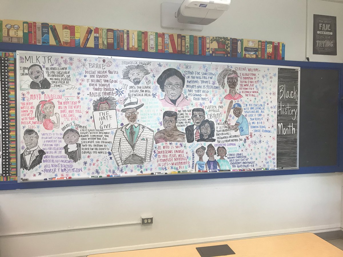 Inspired by what our students and their teacher <a href="/gett_marissa/">Marissa Gett</a> created! Check the pic- it’s amazing!#BlackHistoryMonth