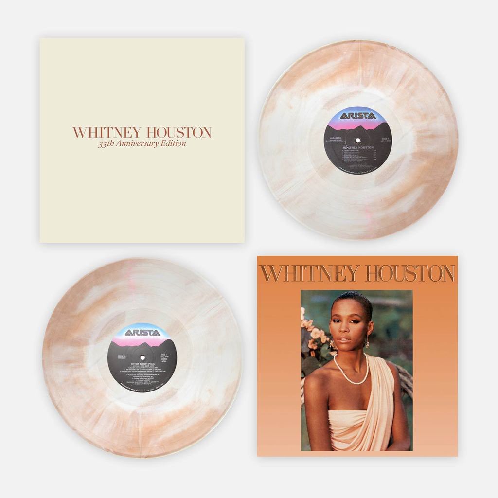 Classic_Whitney's tweet photo. To celebrate the 35th Anniversary of ‘Whitney Houston,’ Vinyl Me, Please is releasing an exclusive reissue of the debut album: a 2LP box set with 180g peaches &amp; cream marble vinyl and a 32-page hardcover book including rare photos, essays and lyrics... https://t.co/fnTeYYA7Sy
