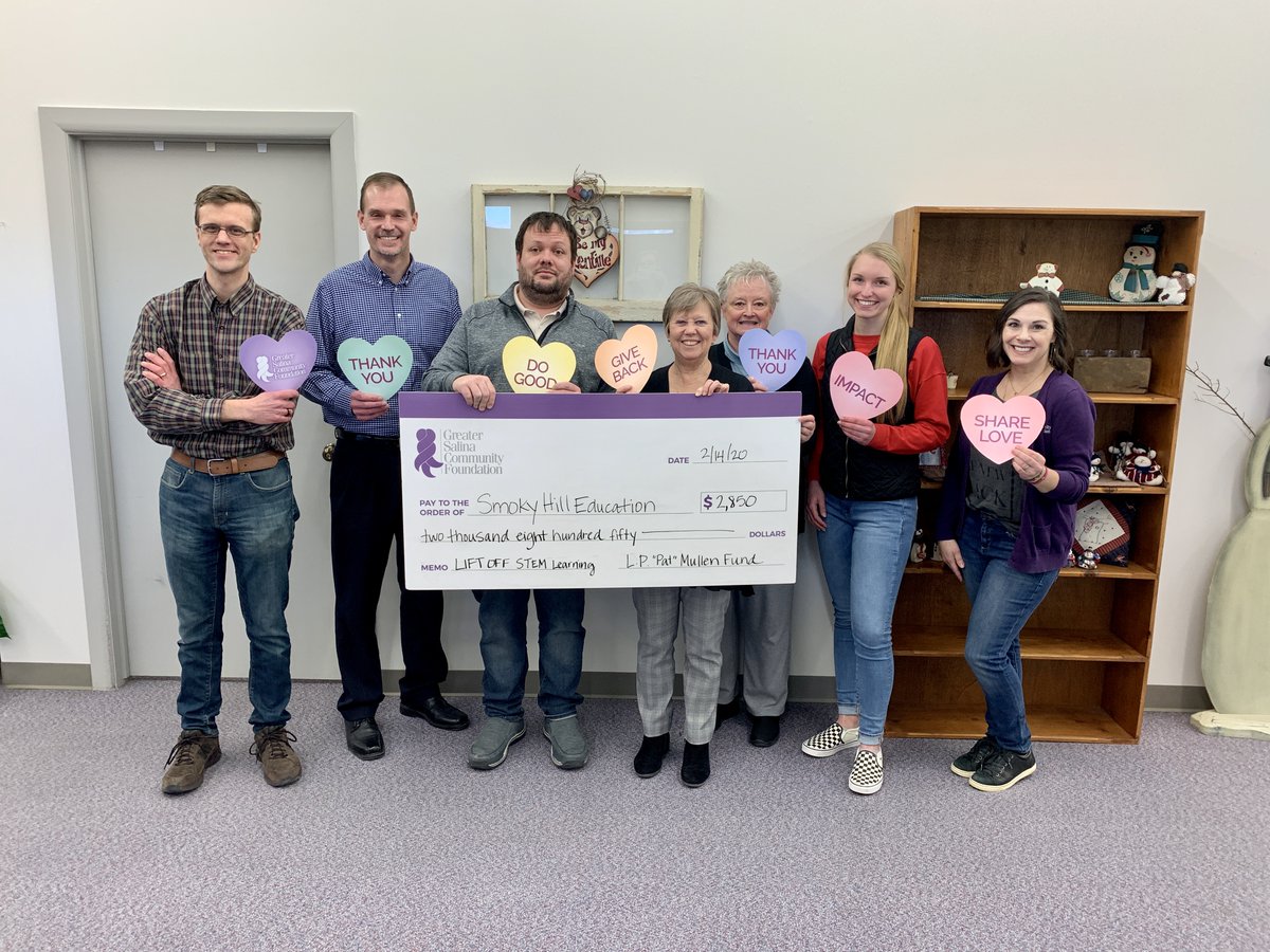 GreaterSalinaCF's tweet photo. Congratulations to @SmokyHillEd! They were awarded $2,850 to host a STEM education event featuring a Cosmosphere exhibit and workshops by a NASA education specialist. 🚀💜 #ShareTheLove #ImpactTodayTransformTomorrow https://t.co/WSFEngoJw8