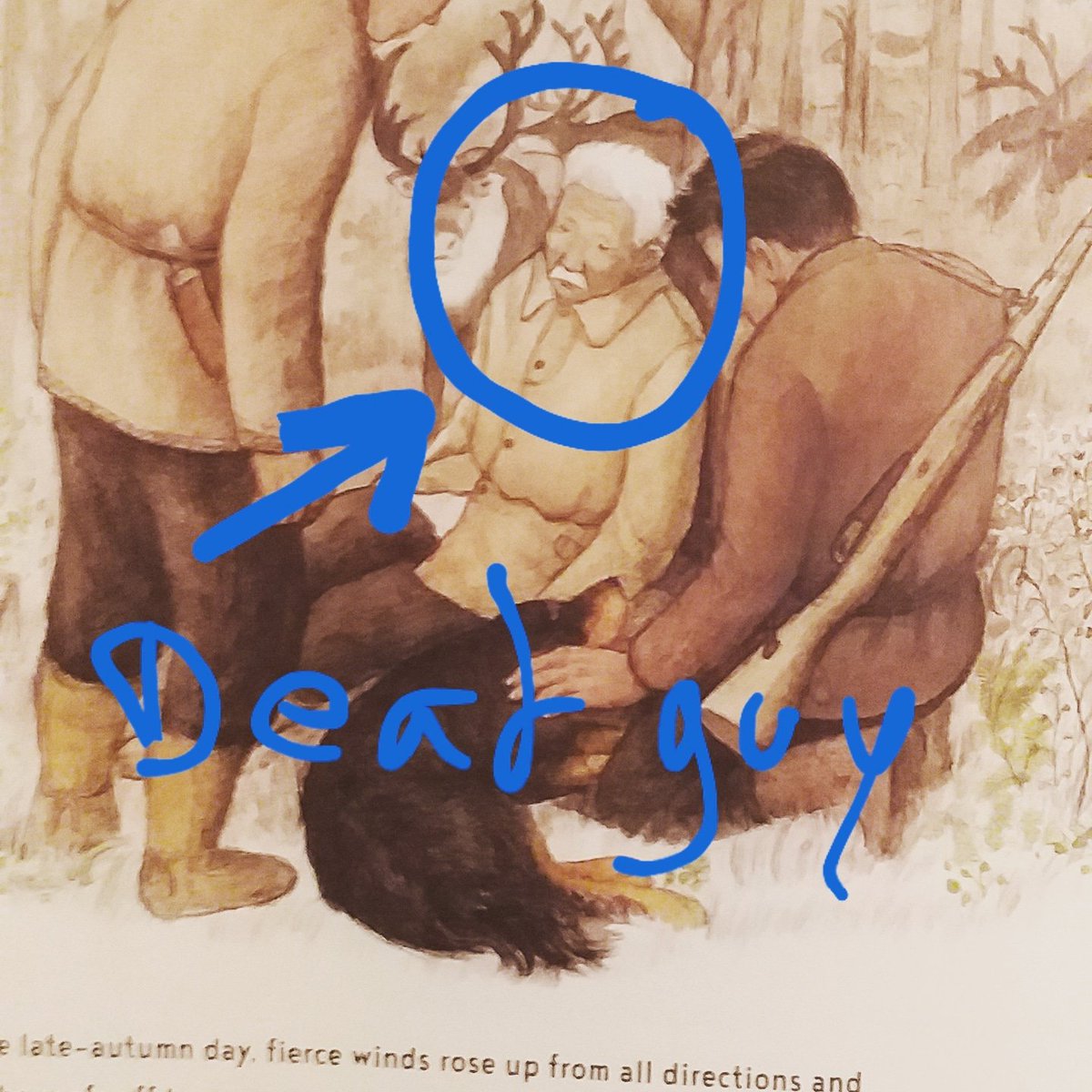 Gotta love a kid's book with a dead guy. #hedead #dadlife