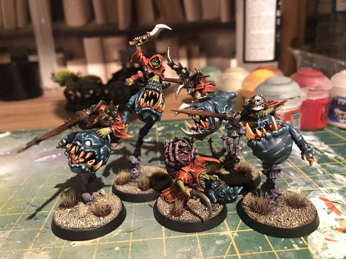 BroxholmeDan's tweet photo. Finished the warcry warband, I’m a squig convert now! https://t.co/c0XScNymUI