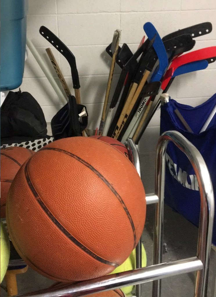 Our equipment room needs a little re-stocking. 

Comment below and tell us what you'd like to see available for open gym times and/or birthday parties!