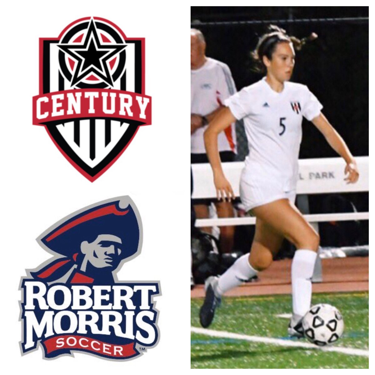 Century_Utd's tweet photo. Congrats to Emily Rocco who will further her academic and athletic career at Robert Morris University! #RepCentury https://t.co/cBdjX7rNgk