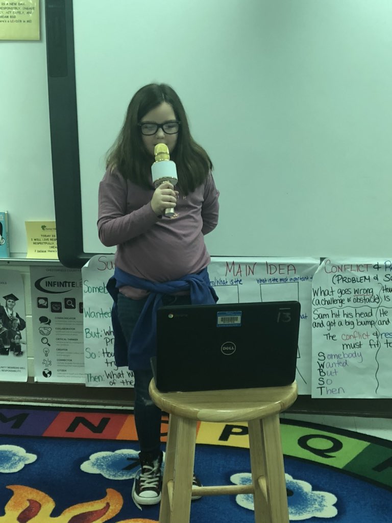 When learning about poetry and these <a href="/CloverHillES/">Clover Hill ES</a> third graders want to share their narrative poems. 🥰❤️