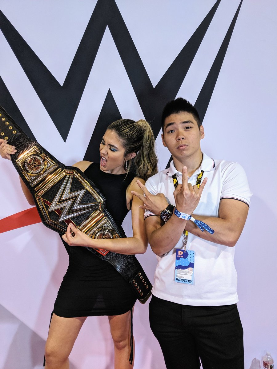 andrewcsdg's tweet photo. @catherinekelley Glad to have met you this past VidCon 2019. You are awesome and great at what you did for WWE. I'm sure everyone in the company and the WWE universe will miss you! @catherinekelley @WWE  @WWENXT  @WWENetwork  #CKisNXT #CKisWWE https://t.co/sVM2z8pwNV