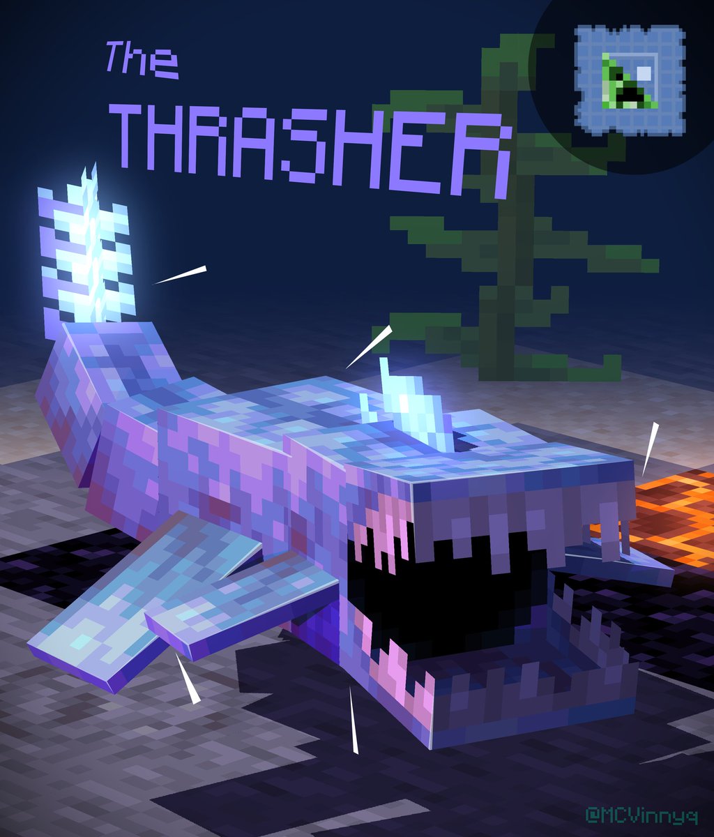 Cameron Burger on Twitter: "add thrasher shark won't add to minecraft  mojang said not but make fantasy yes thrasher shoot waves finds mobs bites  them thrashes them around lets go if you