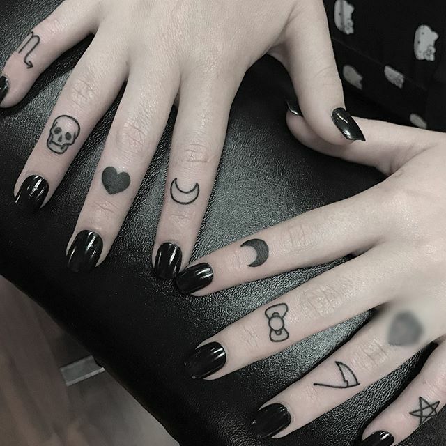 Pin by Maggie Florio on TattoosIdeas Piercings Body Modification   Knuckle tattoos Finger tattoos Spooky tattoos