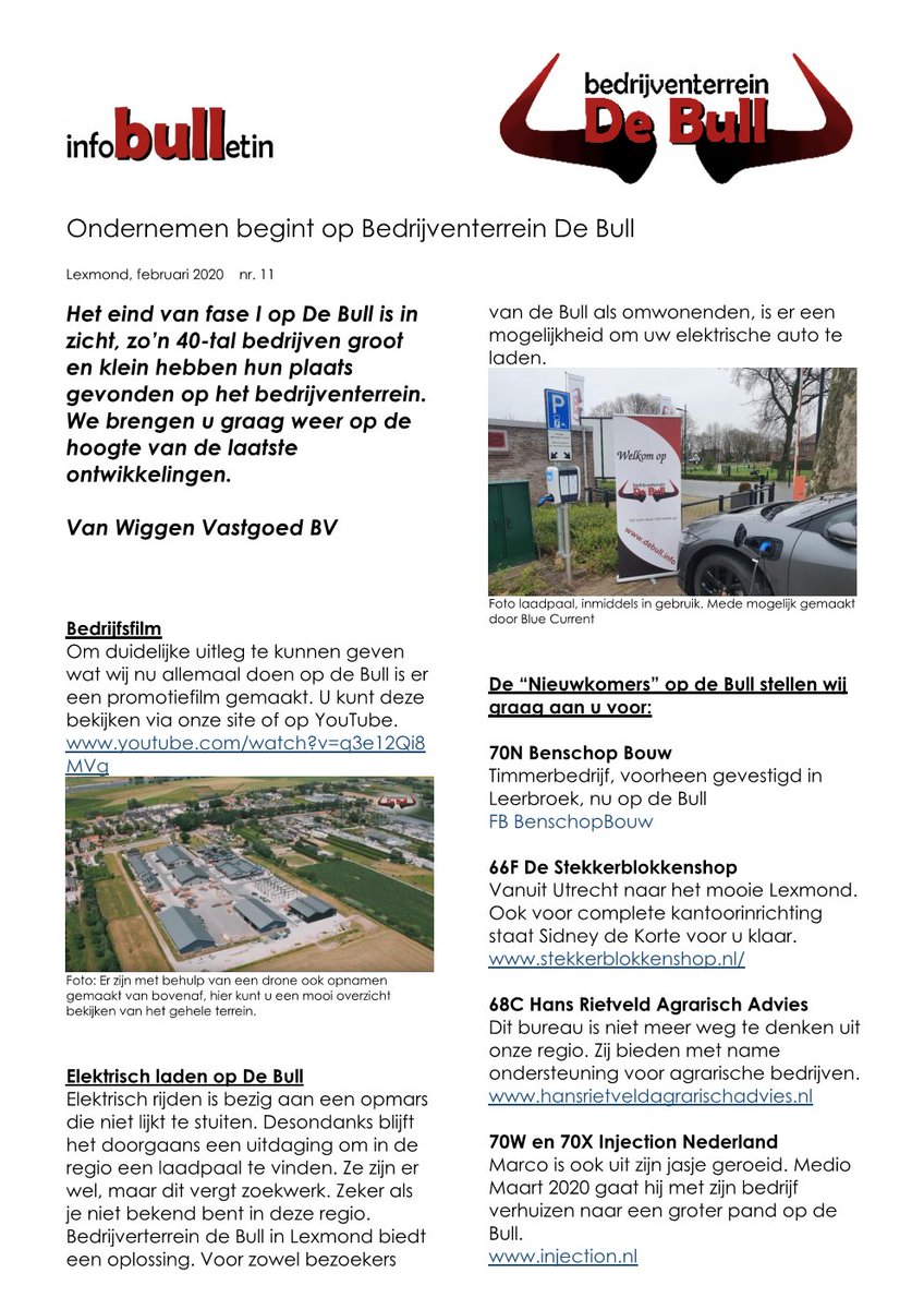 Ons nieuwe infoBULLetin  is weer uit. Hier spijkeren we jullie weer bij over de ontwikkelingen van het afgelopen jaar en onze visie op de toekomst.  Deel 1
